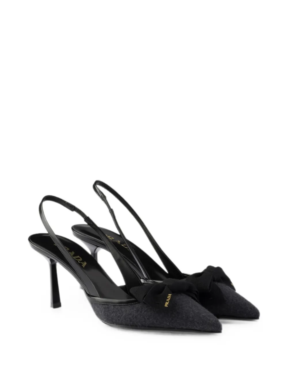 Prada fabric slingback pumps Grijs