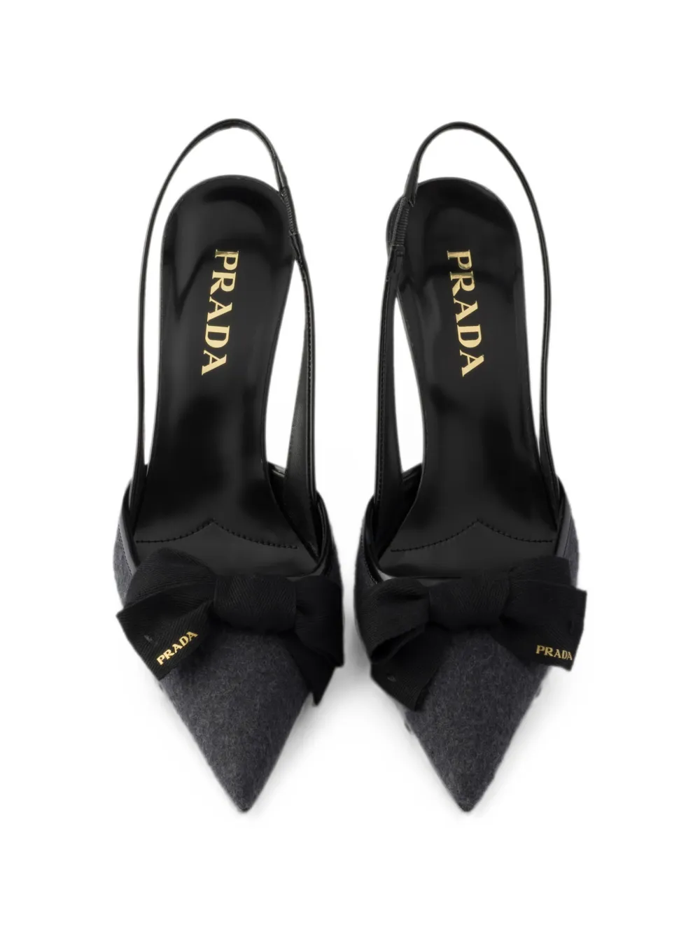 Prada fabric slingback pumps Grijs