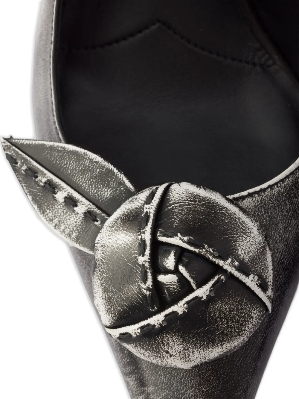 Prada Leren slingback pumps Zwart