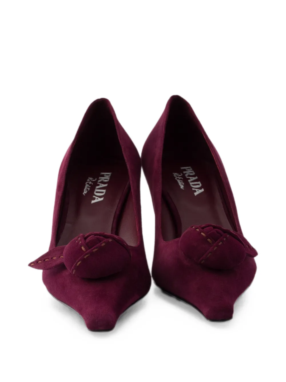 Prada suede pumps Paars