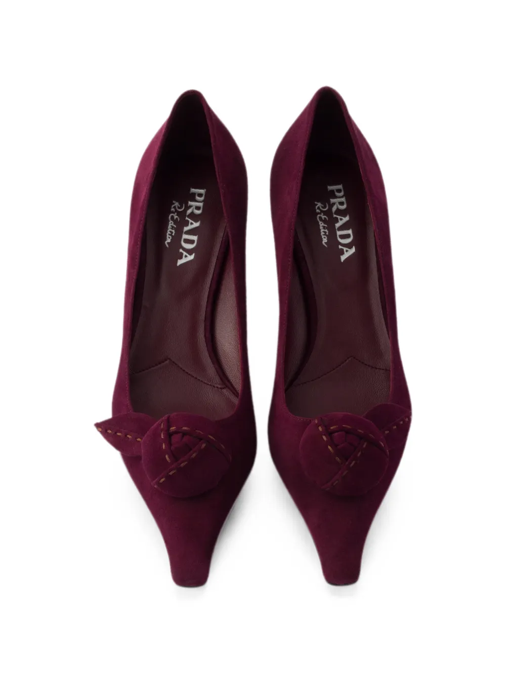 Prada suede pumps Paars