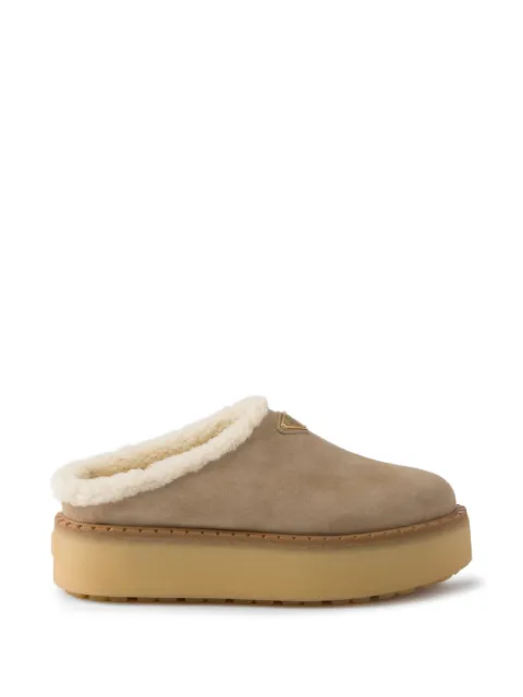 Prada suede slippers