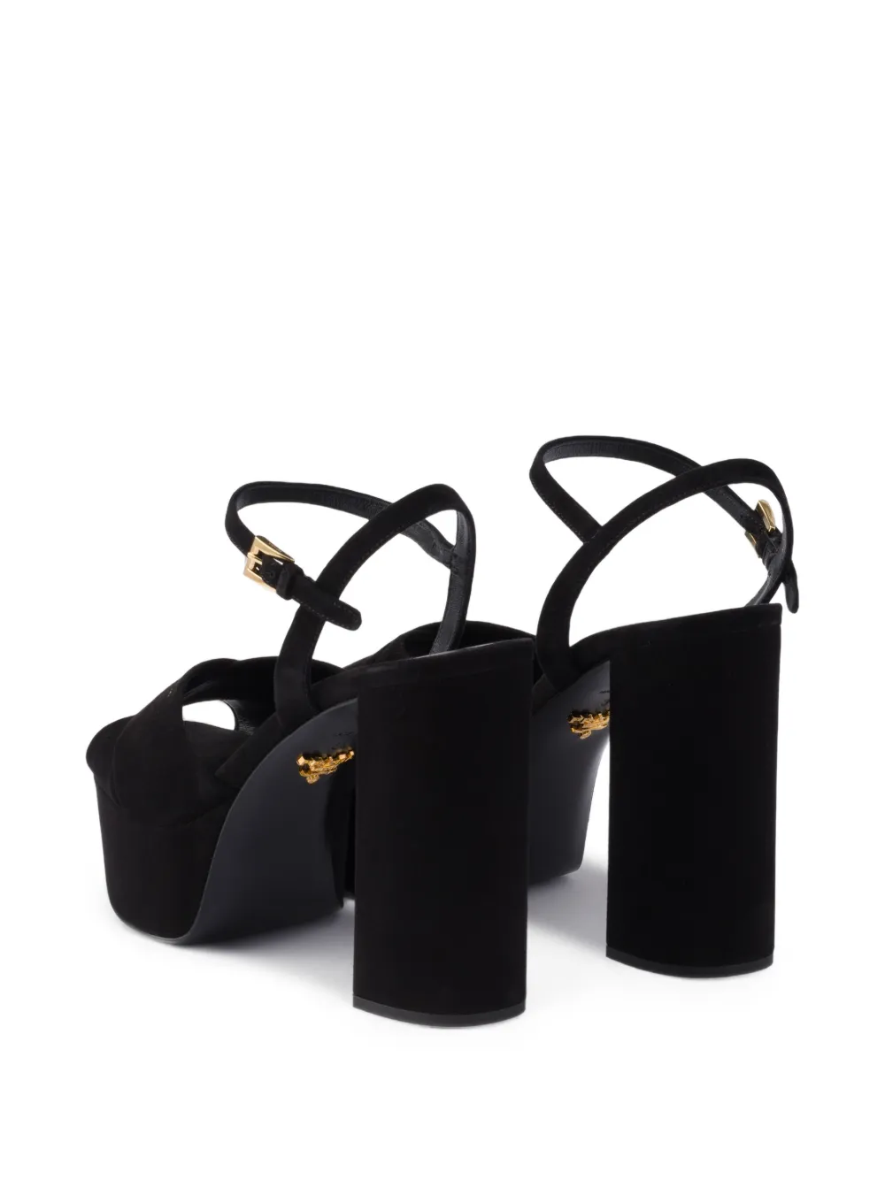 Prada プラットフォーム スエードサンダル | ブラック | FARFETCH JP
