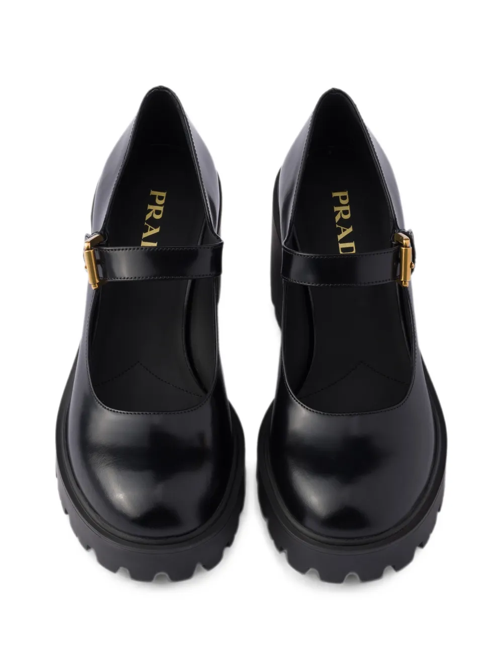 Prada brushed leather pumps Zwart