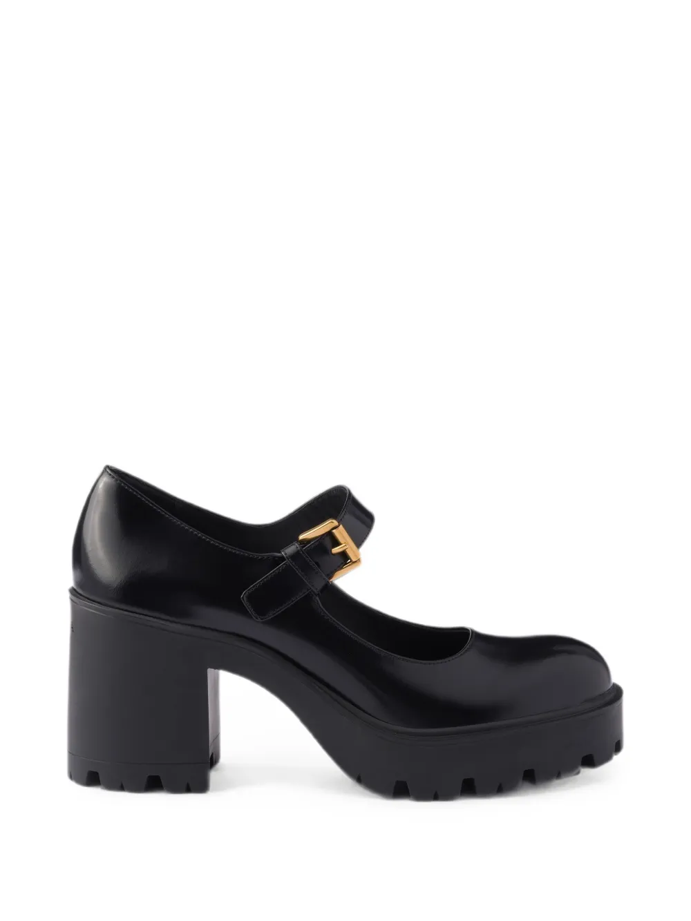 Prada brushed leather pumps Zwart