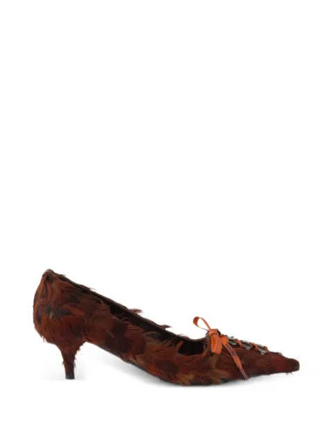 Prada Pumps mit Federn