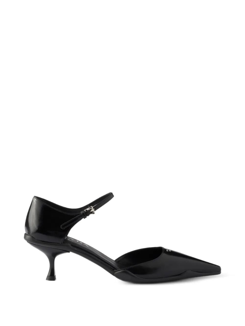 Prada brushed-leather D'Orsay pumps Zwart