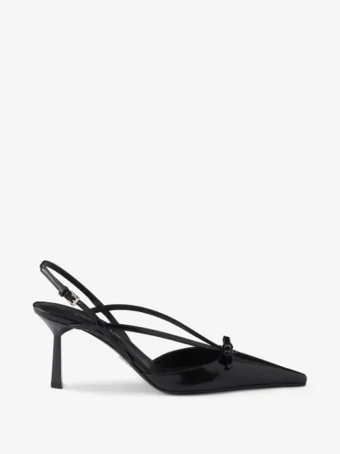 Prada slingback-pumps i borstat läder