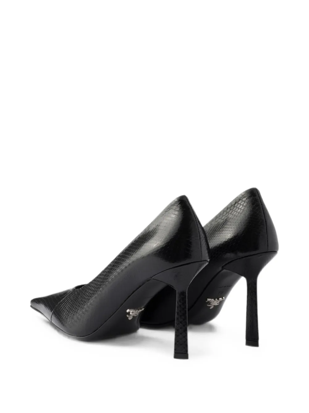 Prada Ayres leren pumps met puntige neus Zwart