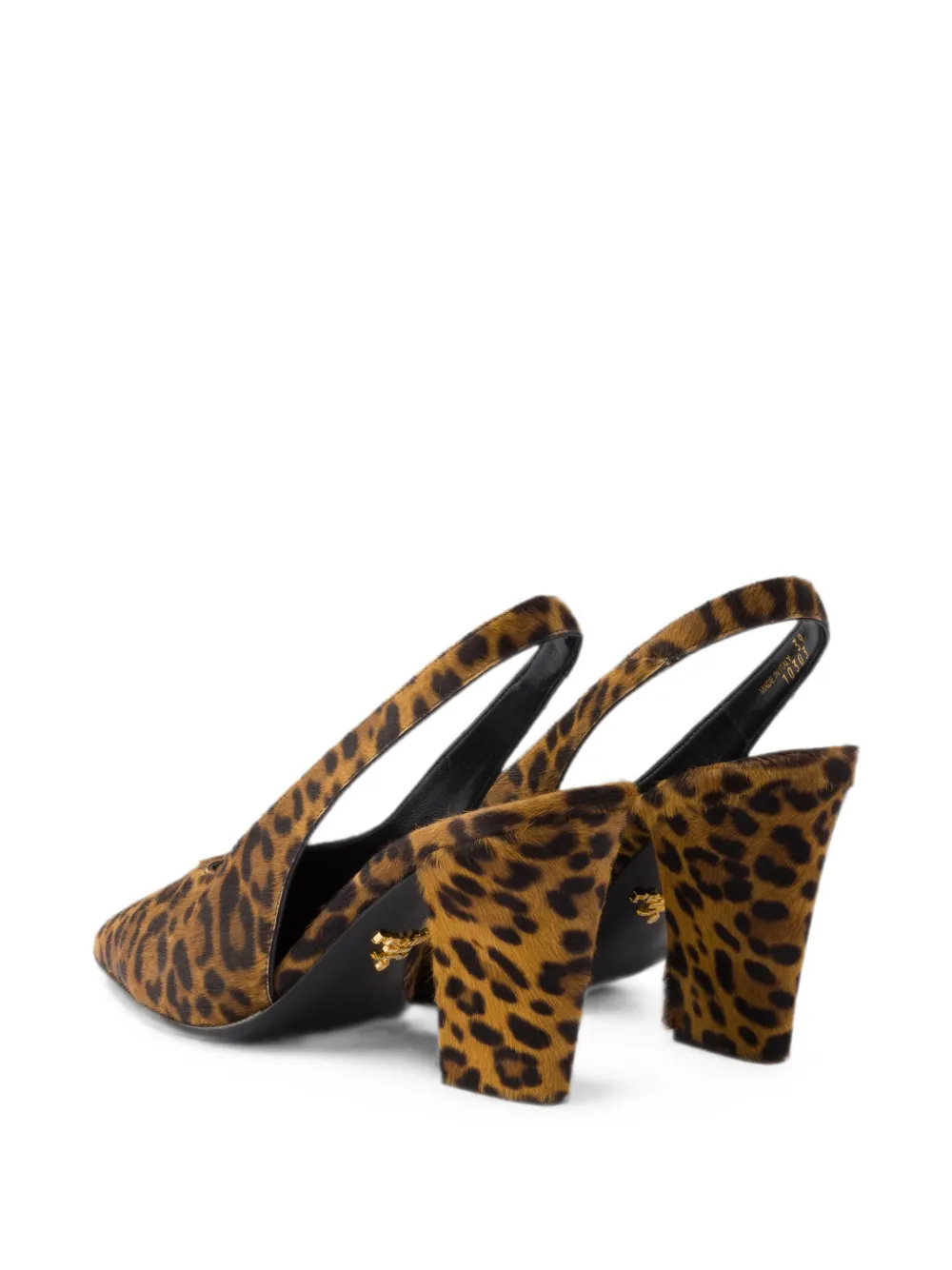 Prada printed leather slingback pumps Bruin