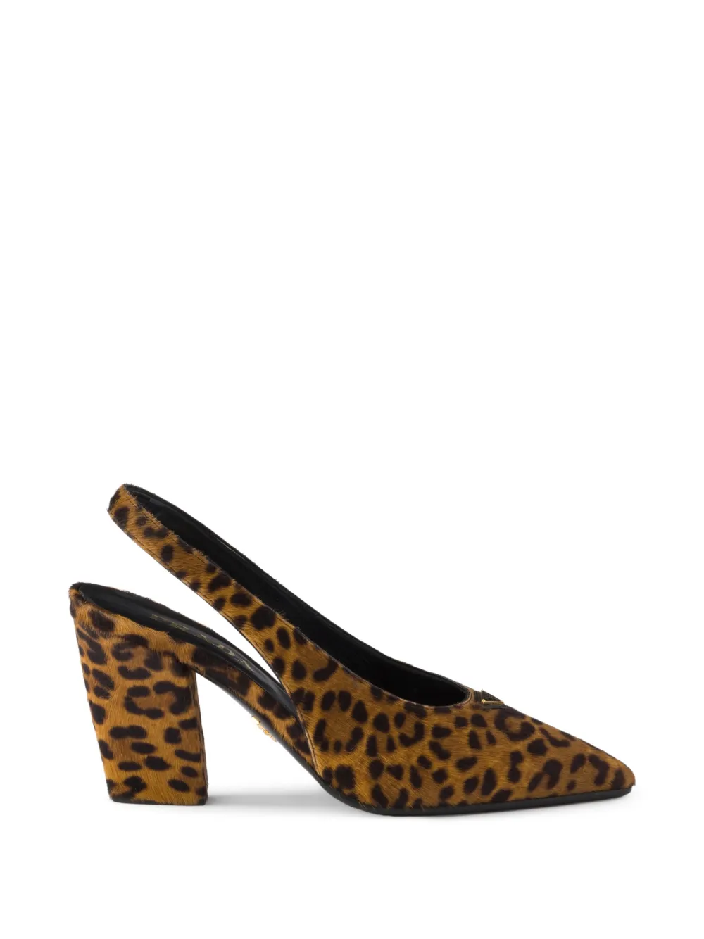 Prada printed leather slingback pumps Bruin
