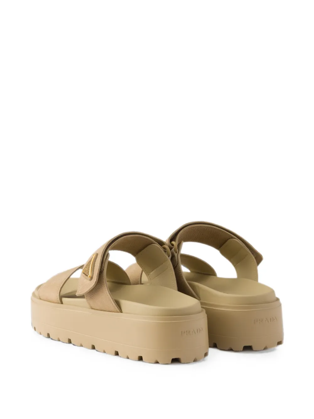 Prada Nubuck slides Beige