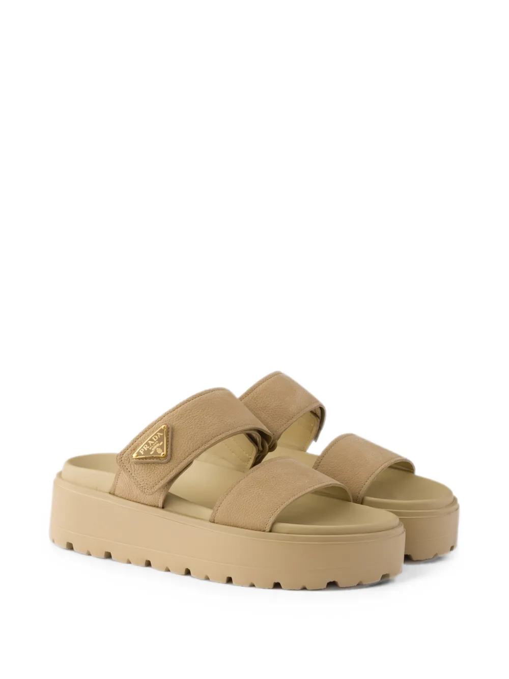 Prada Nubuck slides Beige