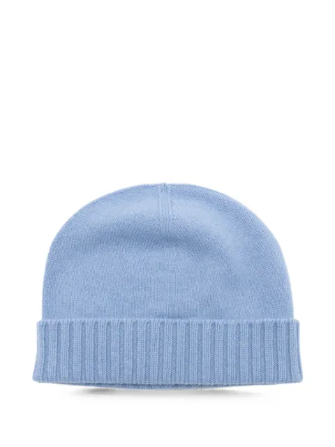 Malo ribbed-trim cashmere beanie hat
