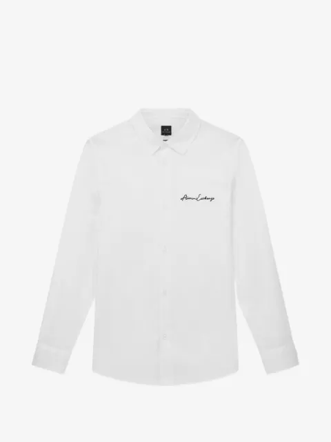 Armani Exchange logo-detail classic-collar shirt