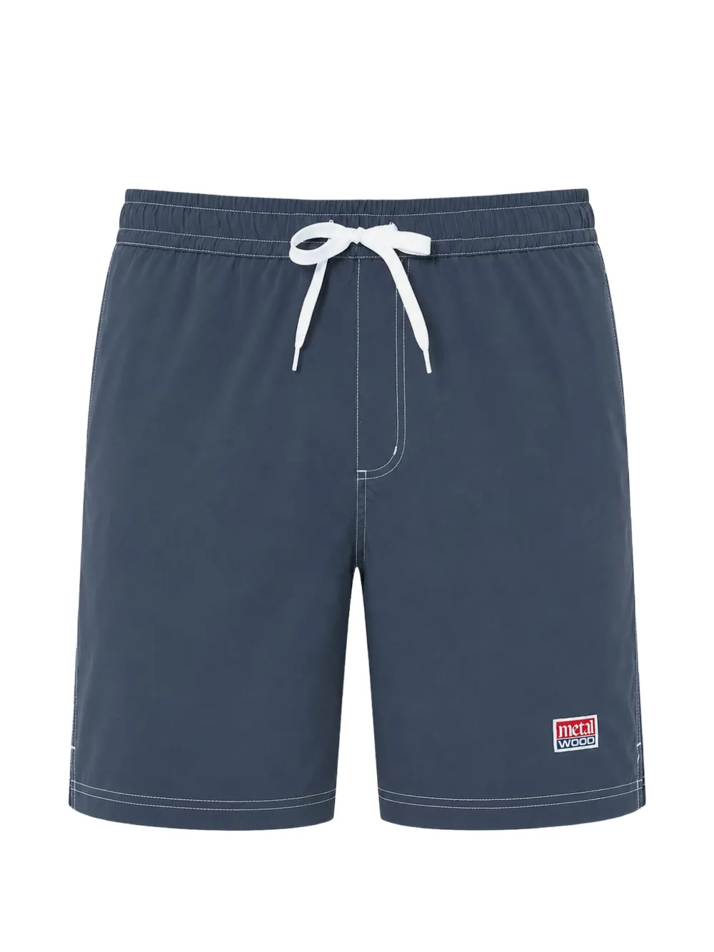 Metalwood Studio logo-patch swim shorts - Grigio