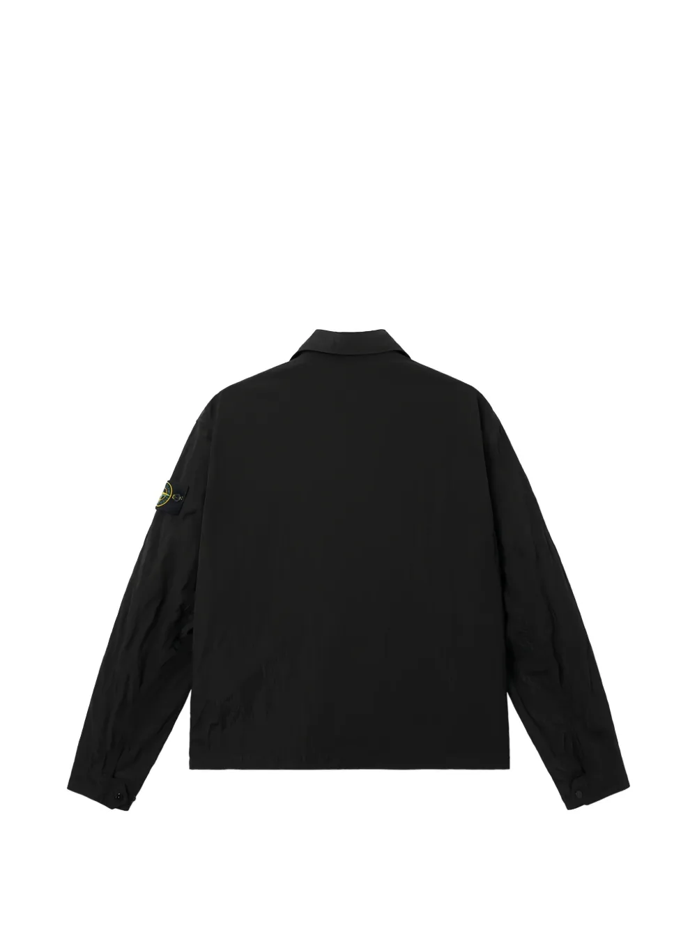 Stone Island Shirtjack met logopatch Zwart