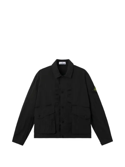 Stone Island logo-patch shirt jacket
