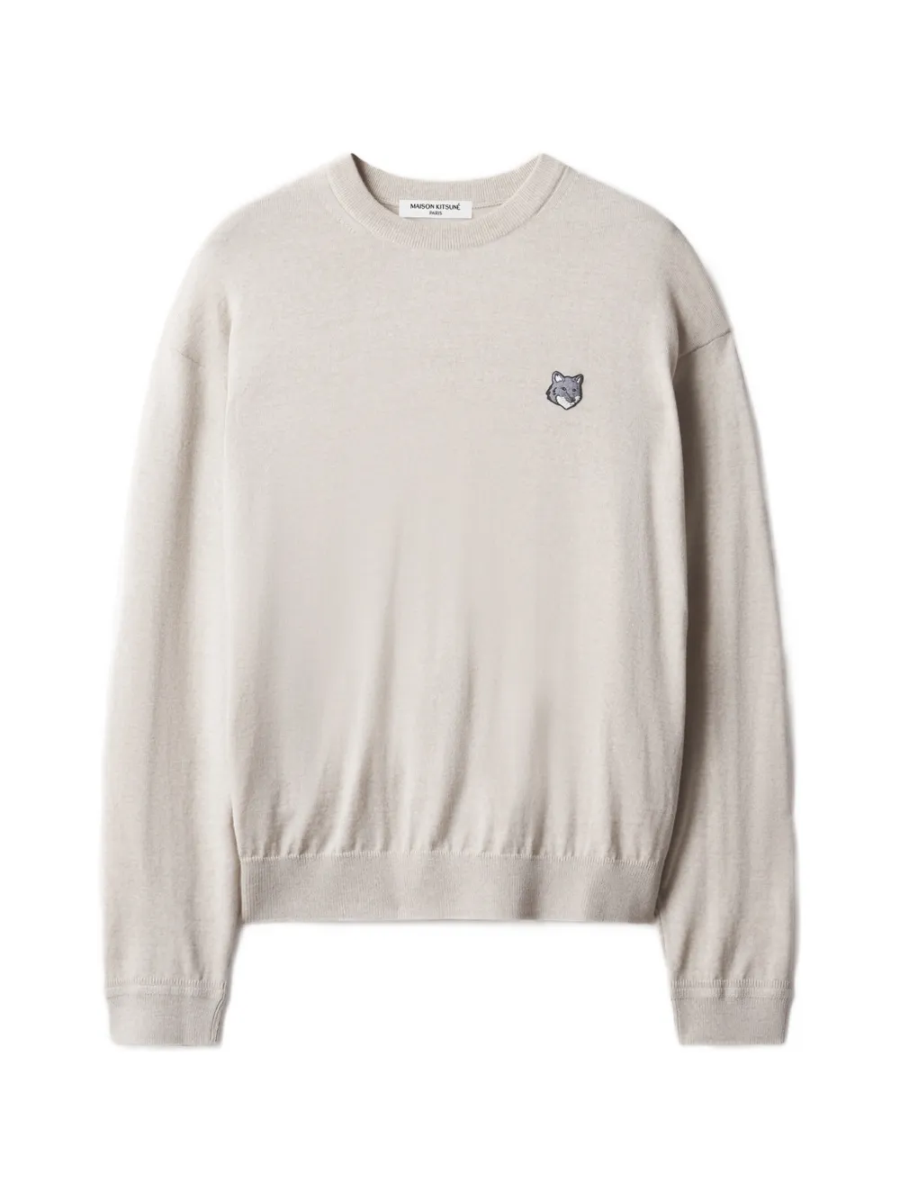Maison Kitsuné logo-patch sweater | Neutrals | Image 1