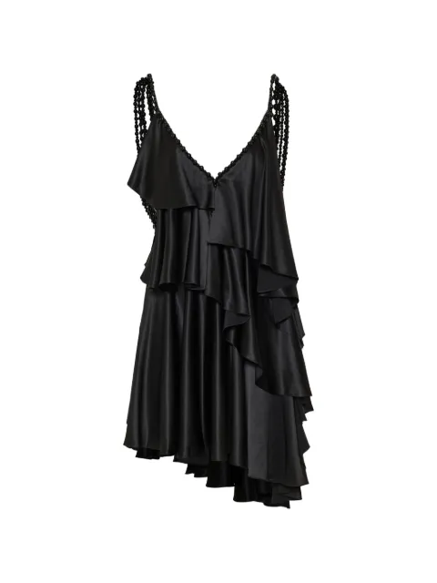 Balmain vestido con volantes y cuentas