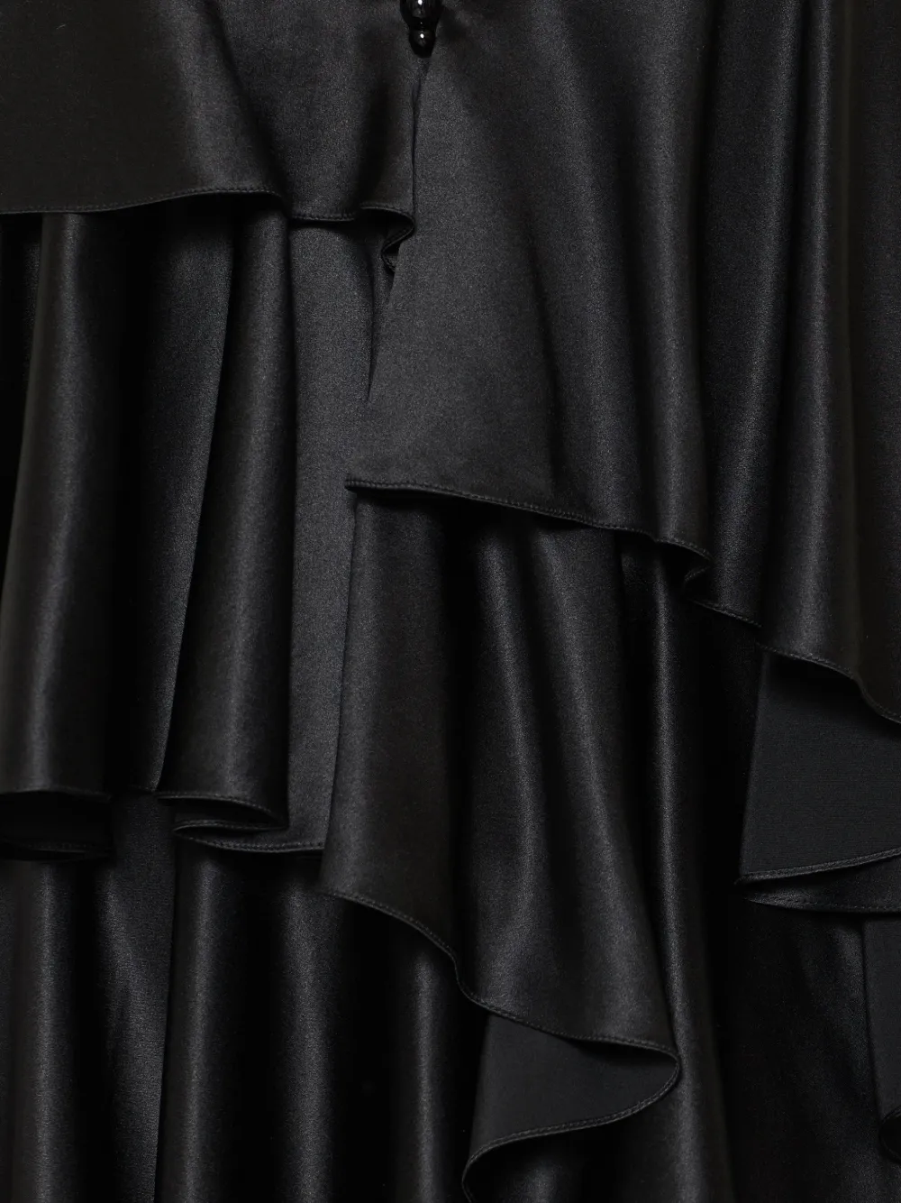 Balmain Jurk met kralen en ruches Zwart