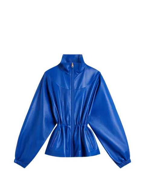 Givenchy gathered-waist high-neck jacket
