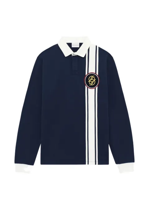 Drôle De Monsieur logo-patch long-sleeve polo shirt