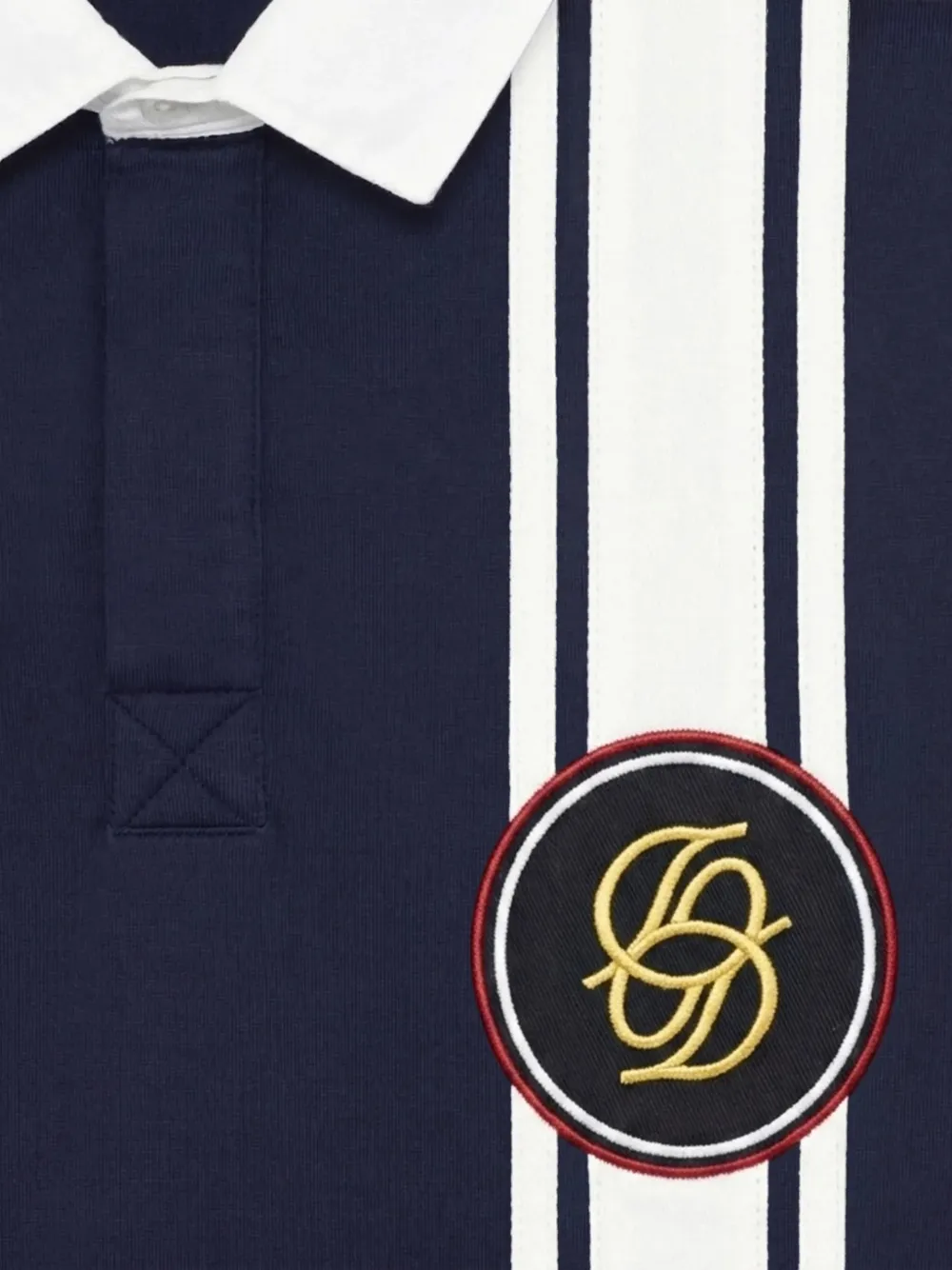 Drôle De Monsieur Poloshirt met logopatch Blauw