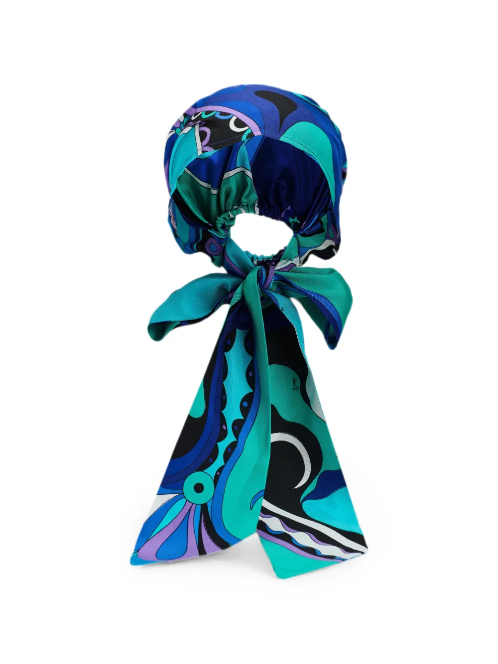 PUCCI abstract-print silk bandana hat - Blu