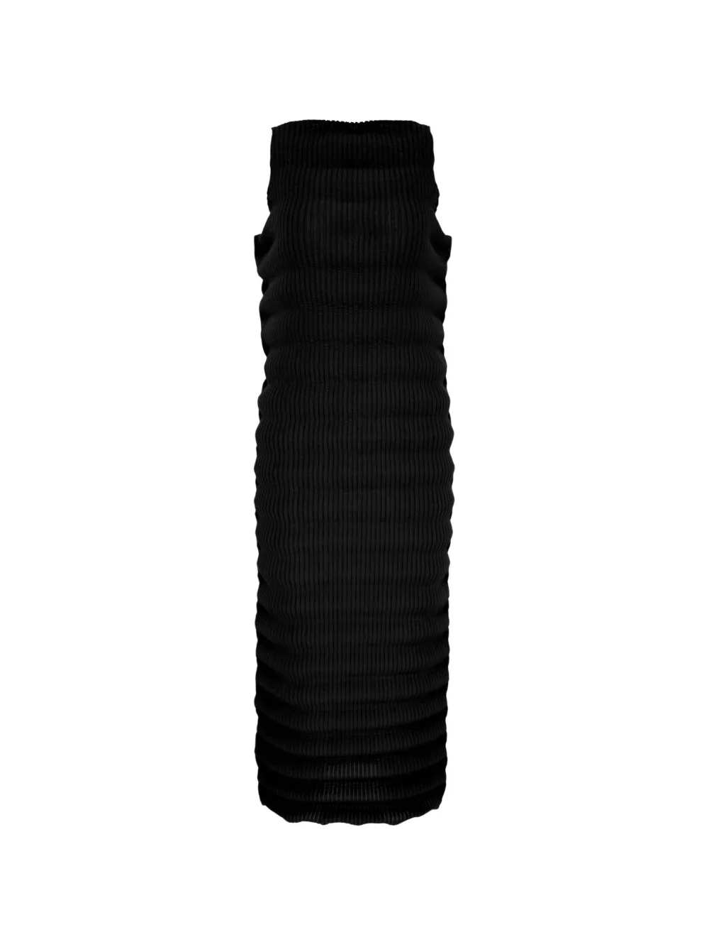 Issey Miyake pleated sleeveless maxi dress - Schwarz