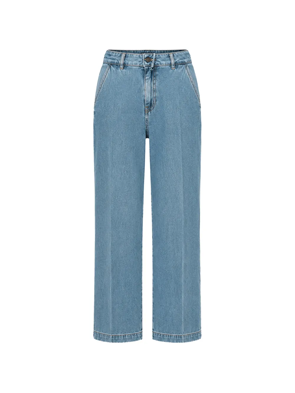 Liviana Conti pressed-crease wide-leg jeans - Blu
