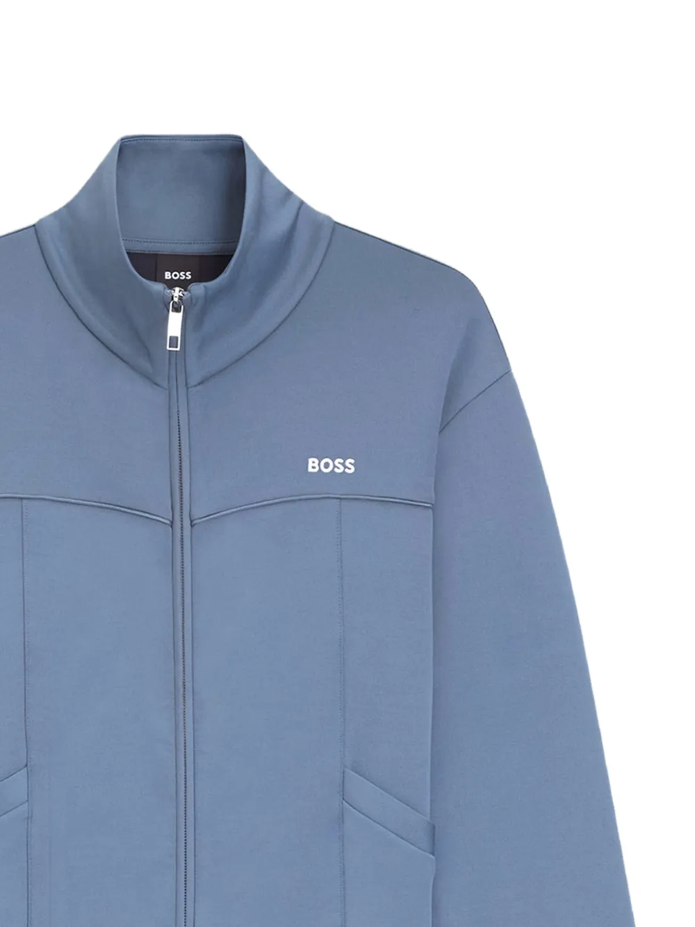 BOSS Sweater met logoprint Blauw