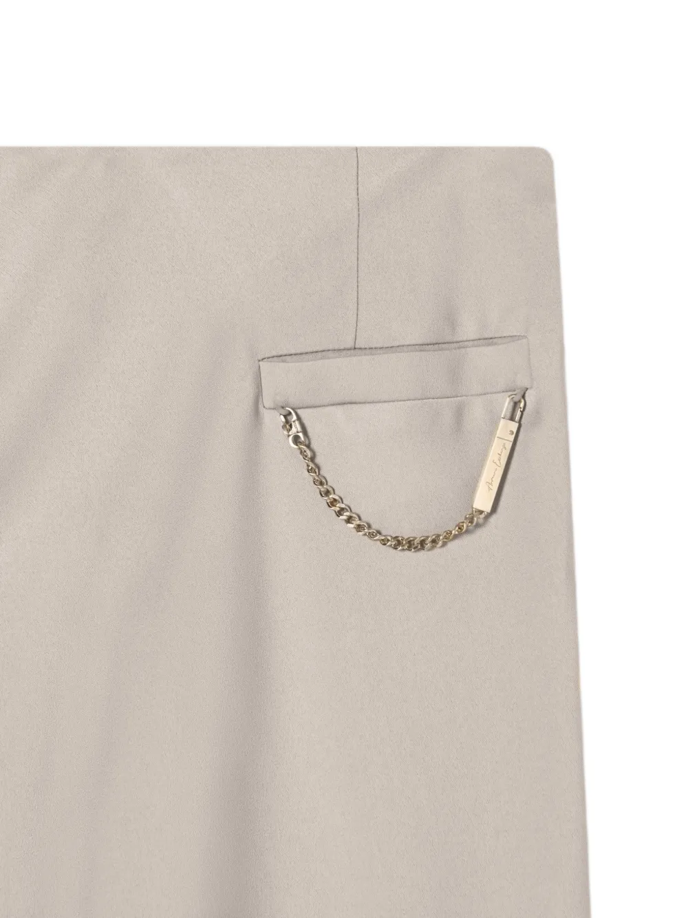 Armani Exchange Satijnen maxi-rok met kettingdetail Beige