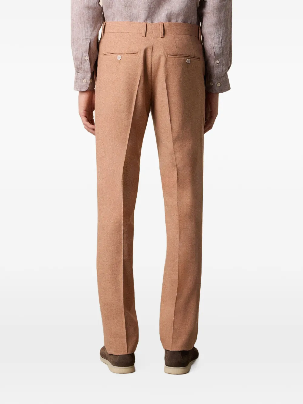 Brooks Brothers Broek van tropische wol Oranje
