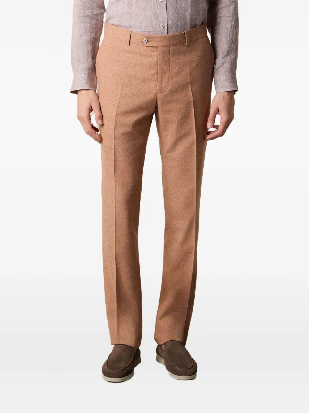 Brooks Brothers Broek van tropische wol Oranje