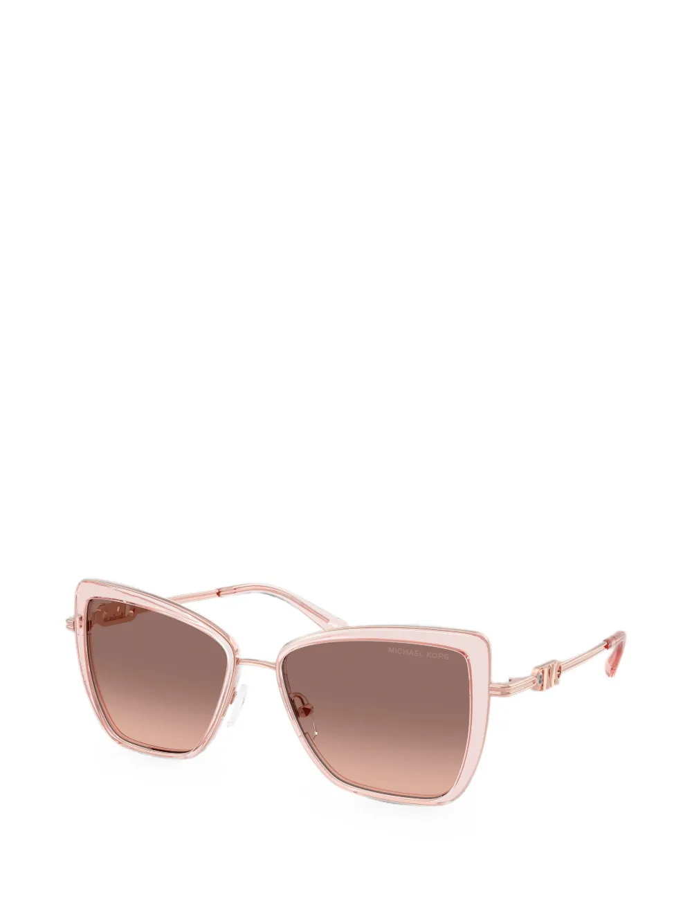 Michael Kors Zonnebril met geometrisch montuur Roze