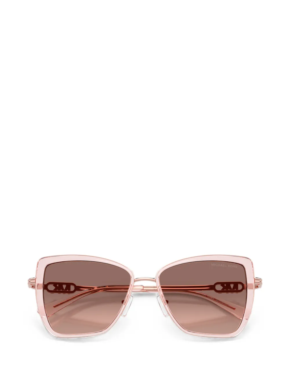 Michael Kors Zonnebril met geometrisch montuur Roze