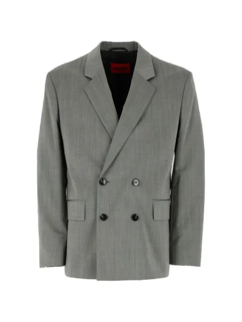HUGO double-breasted peak-lapel jacket