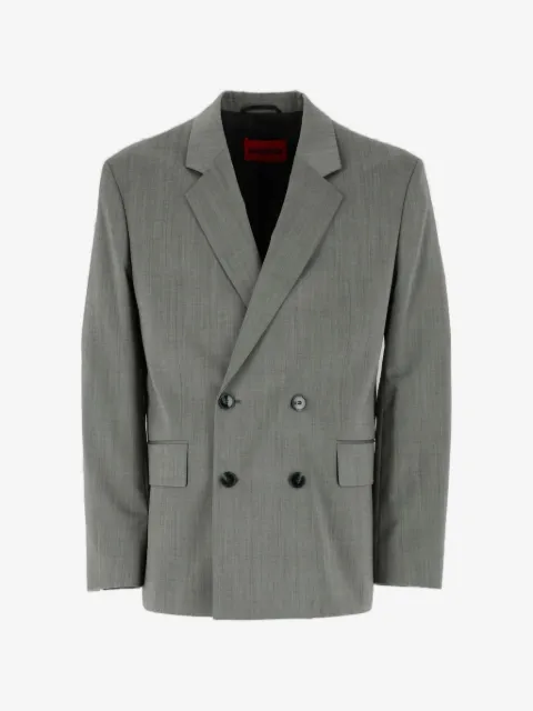 HUGO double-breasted peak-lapel jacket