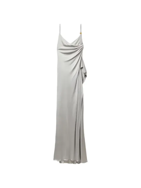 Versace Medusa-plaque draped gown