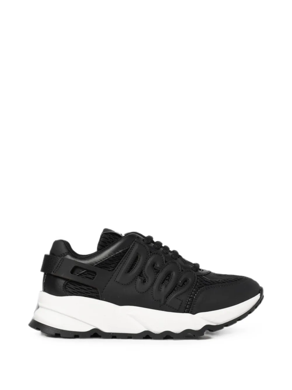DSQUARED2 KIDS logo-appliqué mesh-panel sneakers - Schwarz