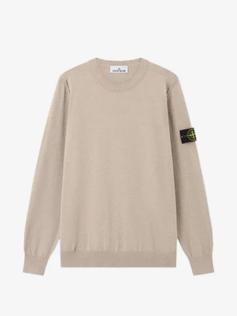 Stone Island logo-patch crew-neck sweater