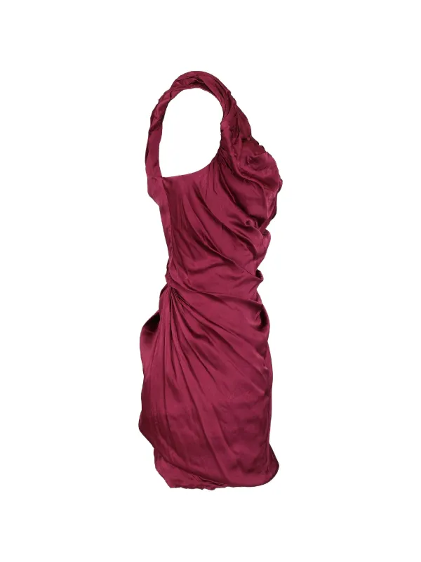 Vivienne Westwood Ginnie Draped Mini Dress in Red, view 3