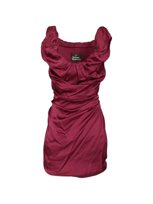 Vivienne Westwood Ginnie Draped Mini Dress in Red