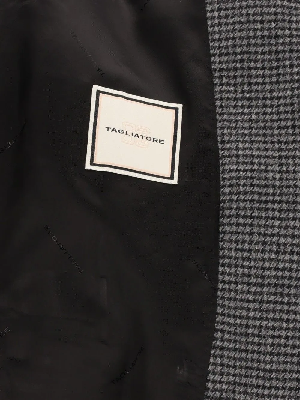 Tagliatore Loreley Double-breasted Micro-check Jacket In Gray