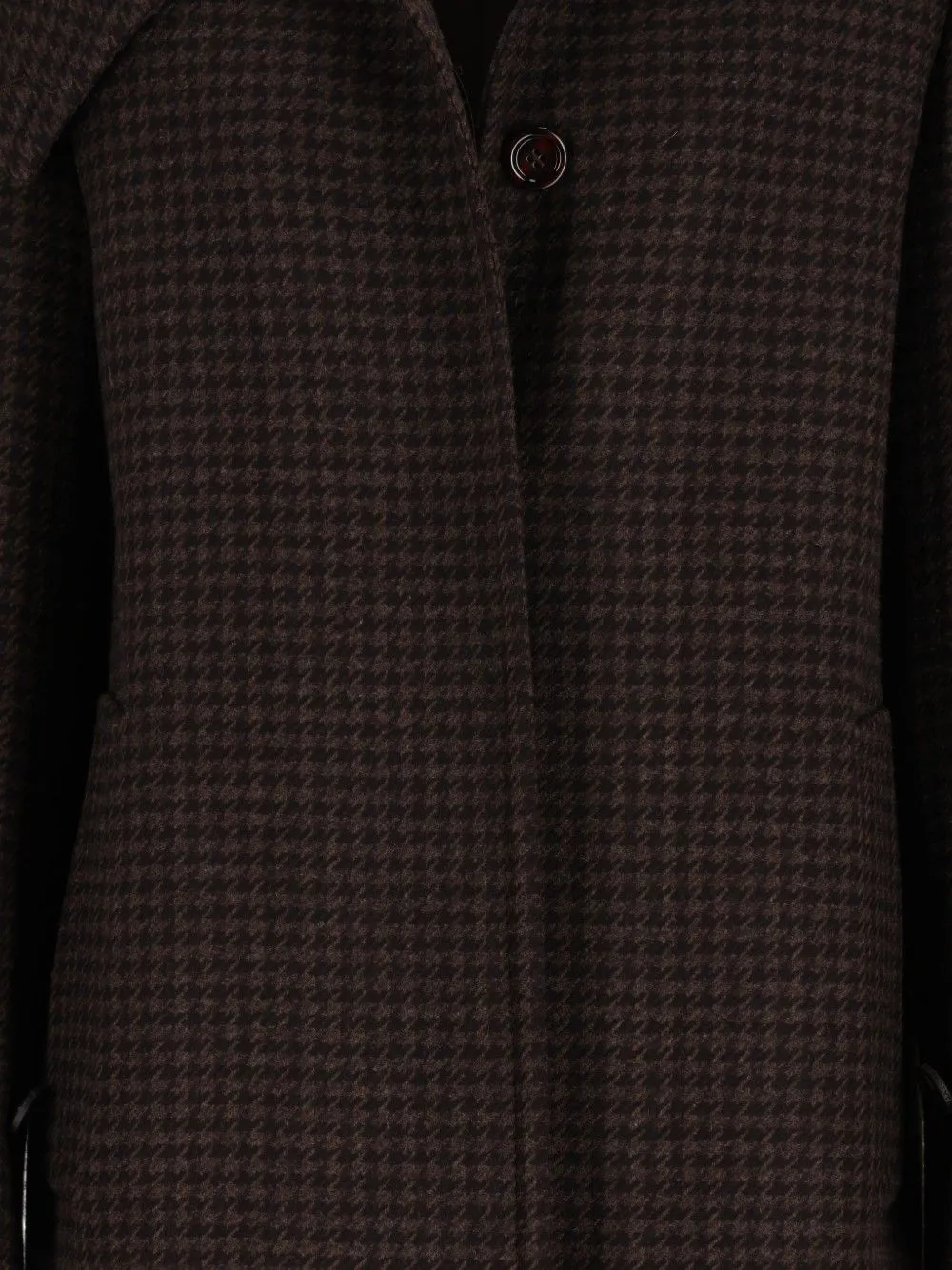 Tagliatore Bethany Houndstooth-pattern Coat In Brown