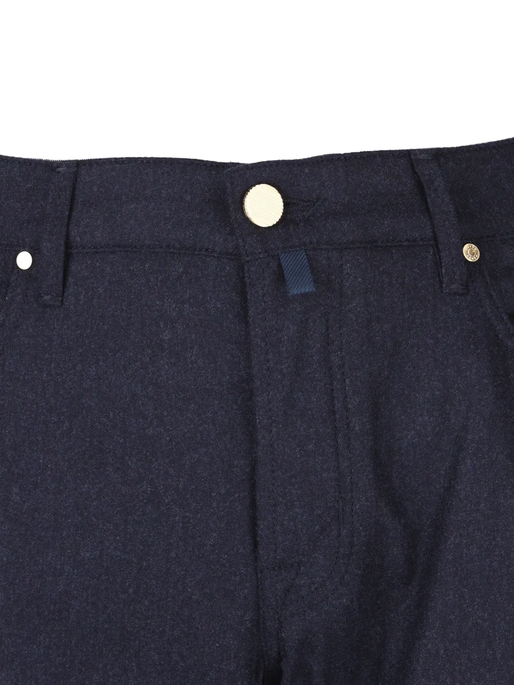 Jacob Cohën melange-effect five-pocket trousers Blauw