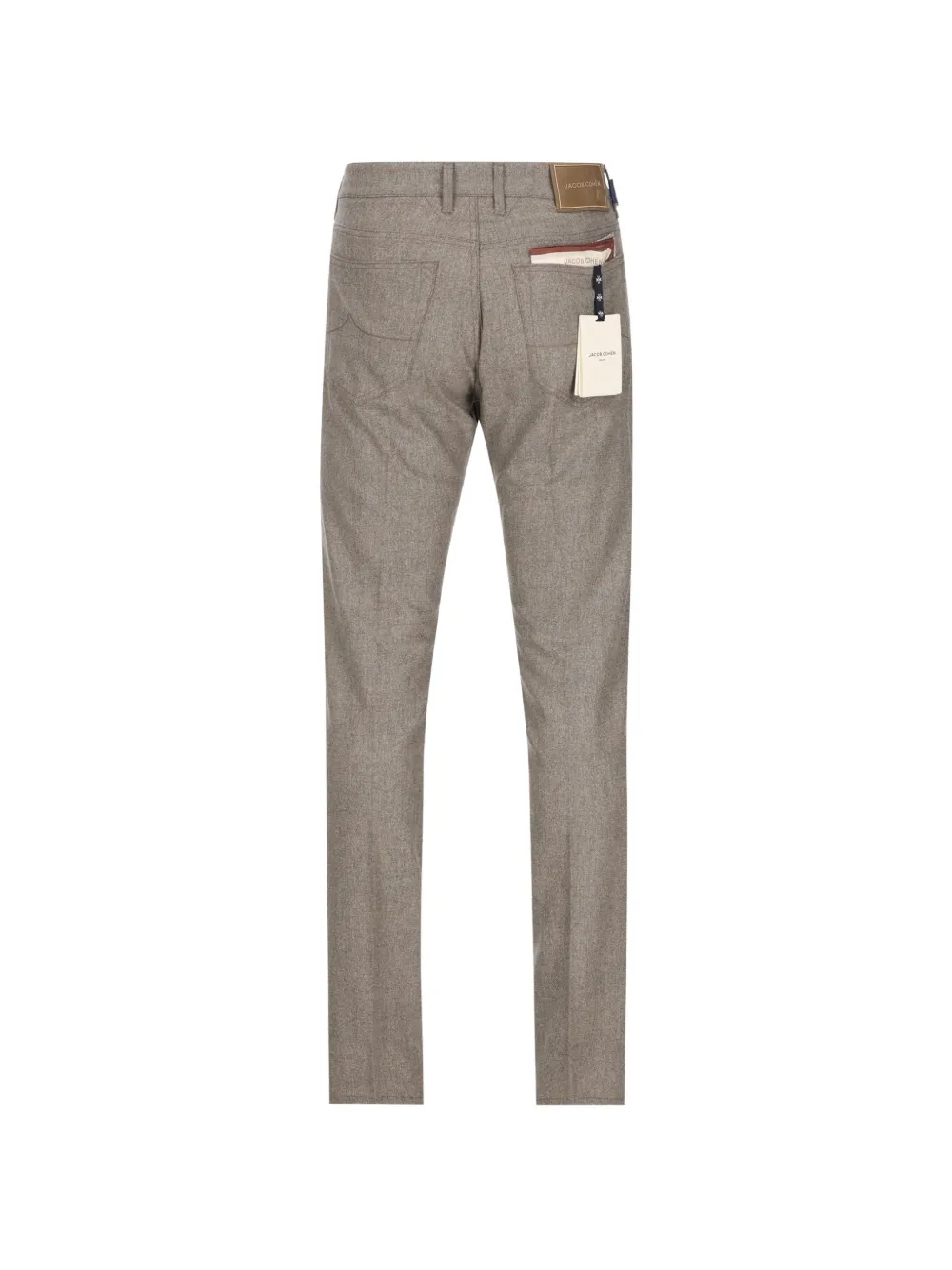 Jacob Cohën Bard logo-patch straight-leg trousers Beige