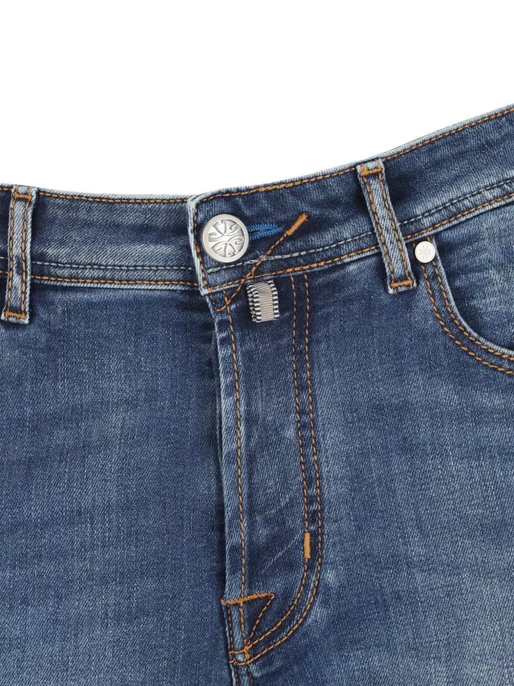 Jacob Cohën logo-patch regular jeans Blauw