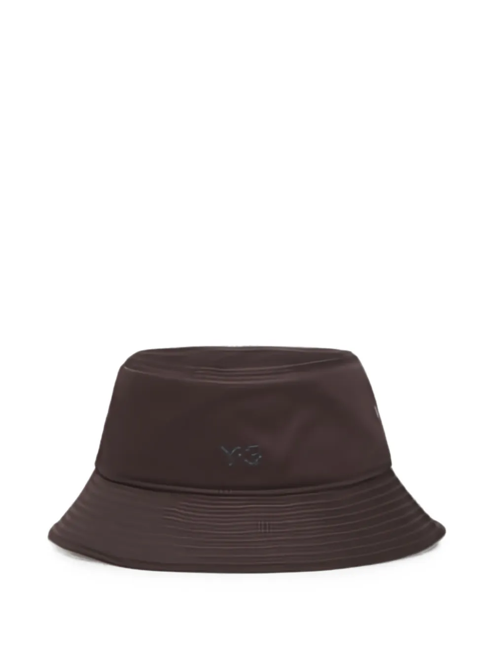 Y-3 Logo-embroidered Bucket Hat In Brown